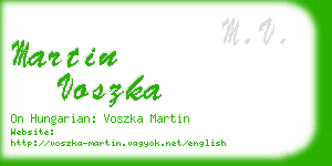 martin voszka business card